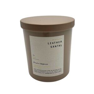 Leoben Co Leather Santal Scented Candle, 9 Oz/255 g